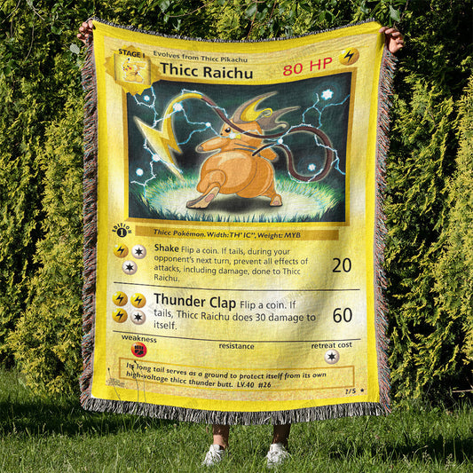 Thicc Raichu Custom Woven Blanket