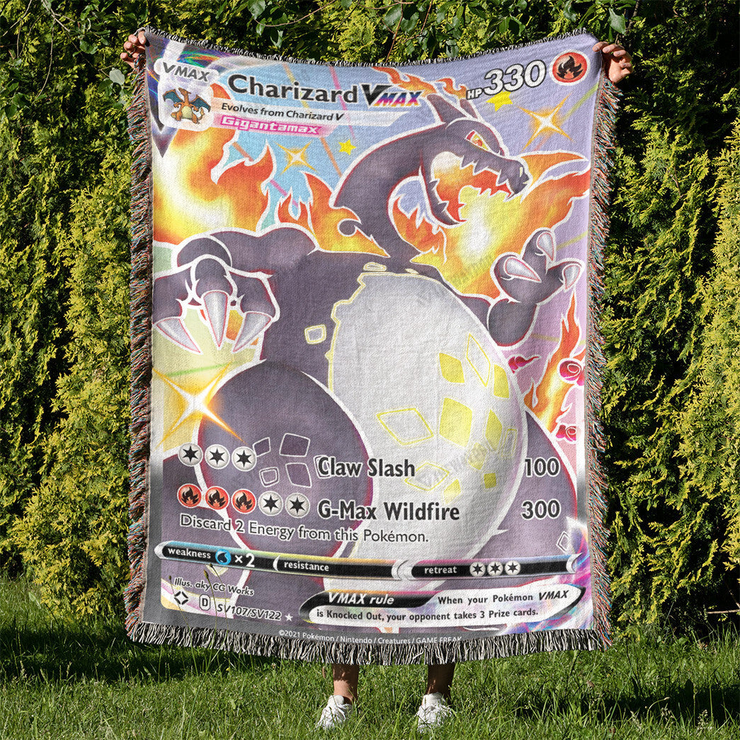 Charizard VMAX Shining Fates Custom Woven Blanket