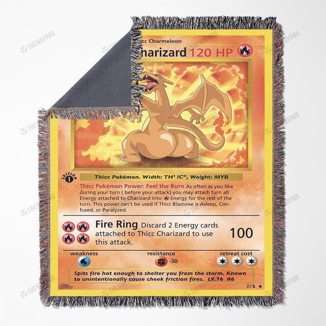 Thicc Charizard Custom Woven Blanket