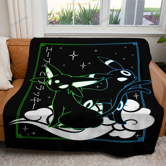 Anime Espeon Umbreon Soft Blanket