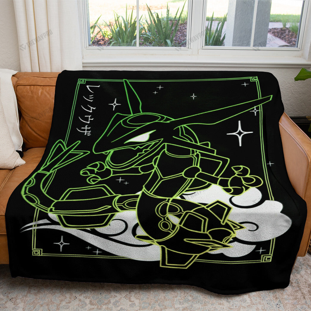 Anime Rayquaza Soft Blanket