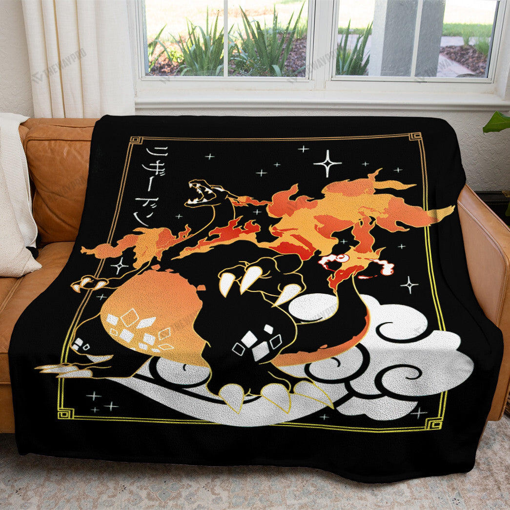 Anime Charizard VMax Soft Blanket