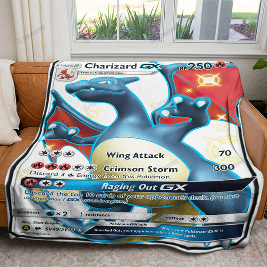 Anime SV49 Charizard-GX Custom Soft Blanket