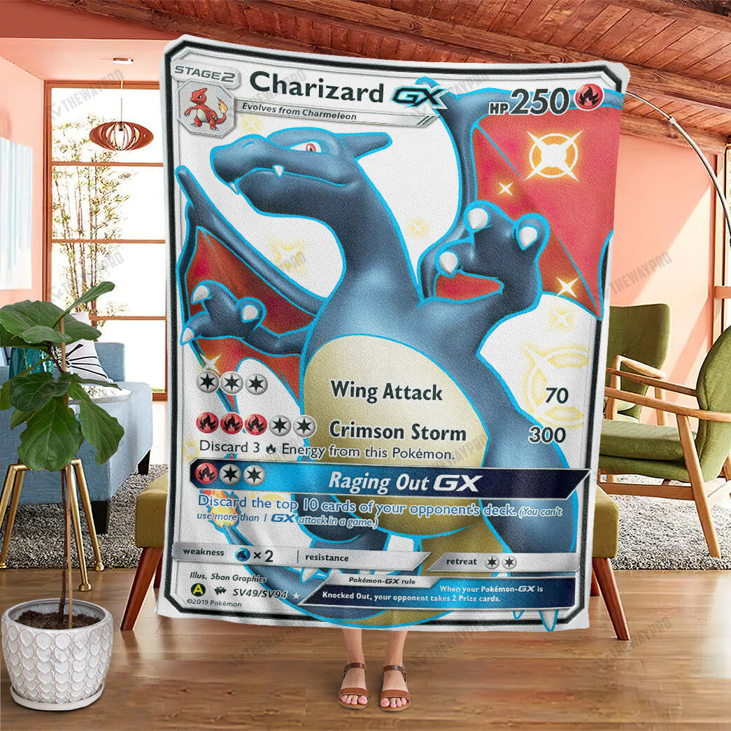 Anime SV49 Charizard-GX Custom Soft Blanket