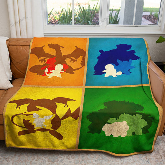 Anime Charizard - Pikachu - Blastoise - Venusaur Custom Soft Blanket