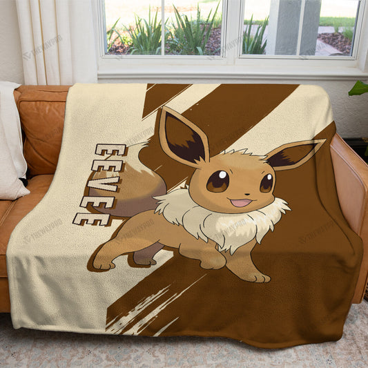 Anime Eevee Custom Soft Blanket