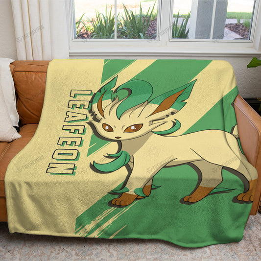 Anime Leafeon Custom Soft Blanket