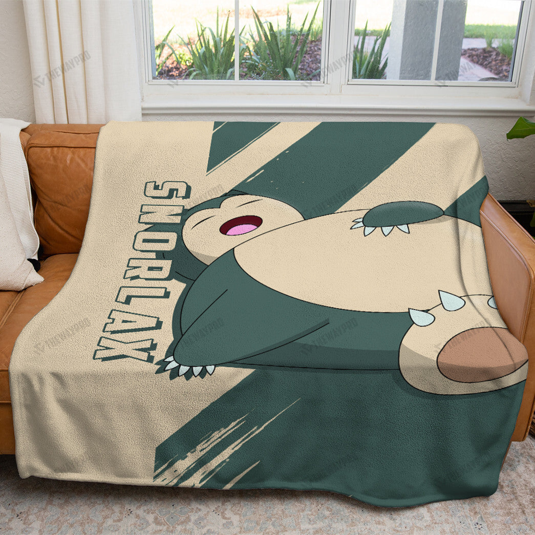 Anime Snorlax Custom Soft Blanket