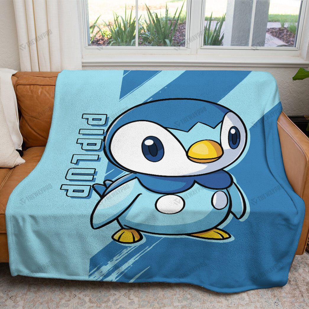 Anime Piplup Custom Soft Blanket