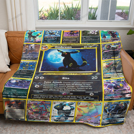 Anime Umbreon Cards Custom Soft Blanket