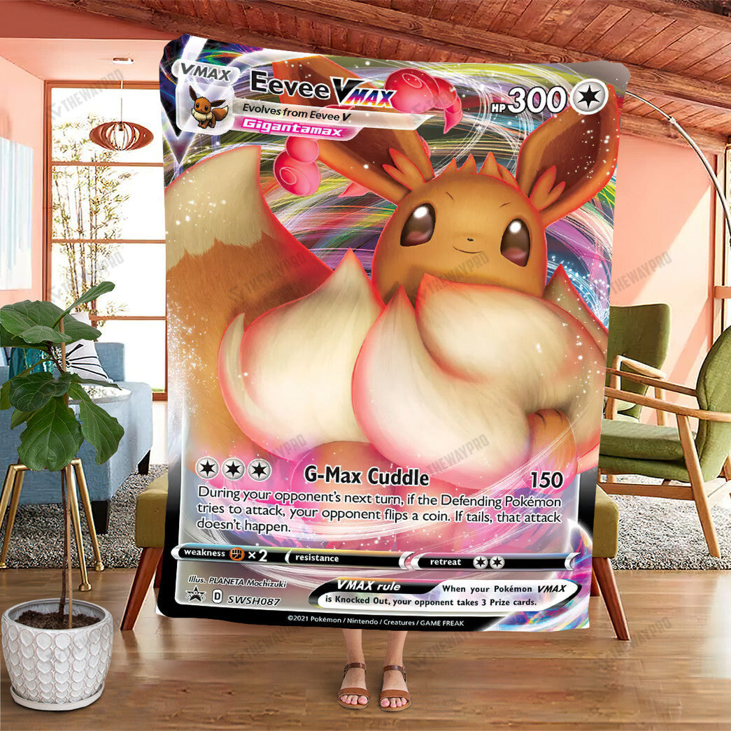 Anime Eevee VMax Custom Soft Blanket