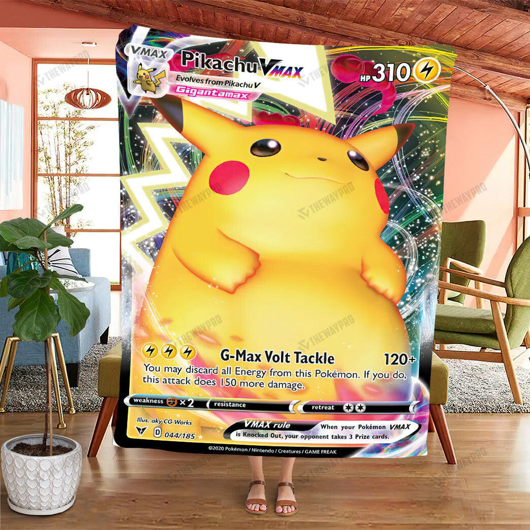 Anime Pikachu VMAX Vivid Voltage Custom Soft Blanket