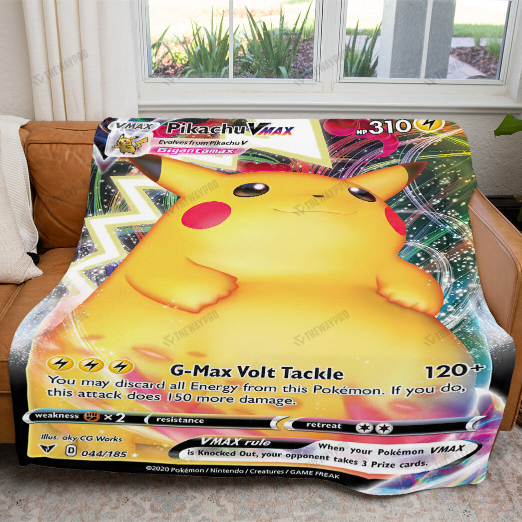 Anime Pikachu VMAX Vivid Voltage Custom Soft Blanket