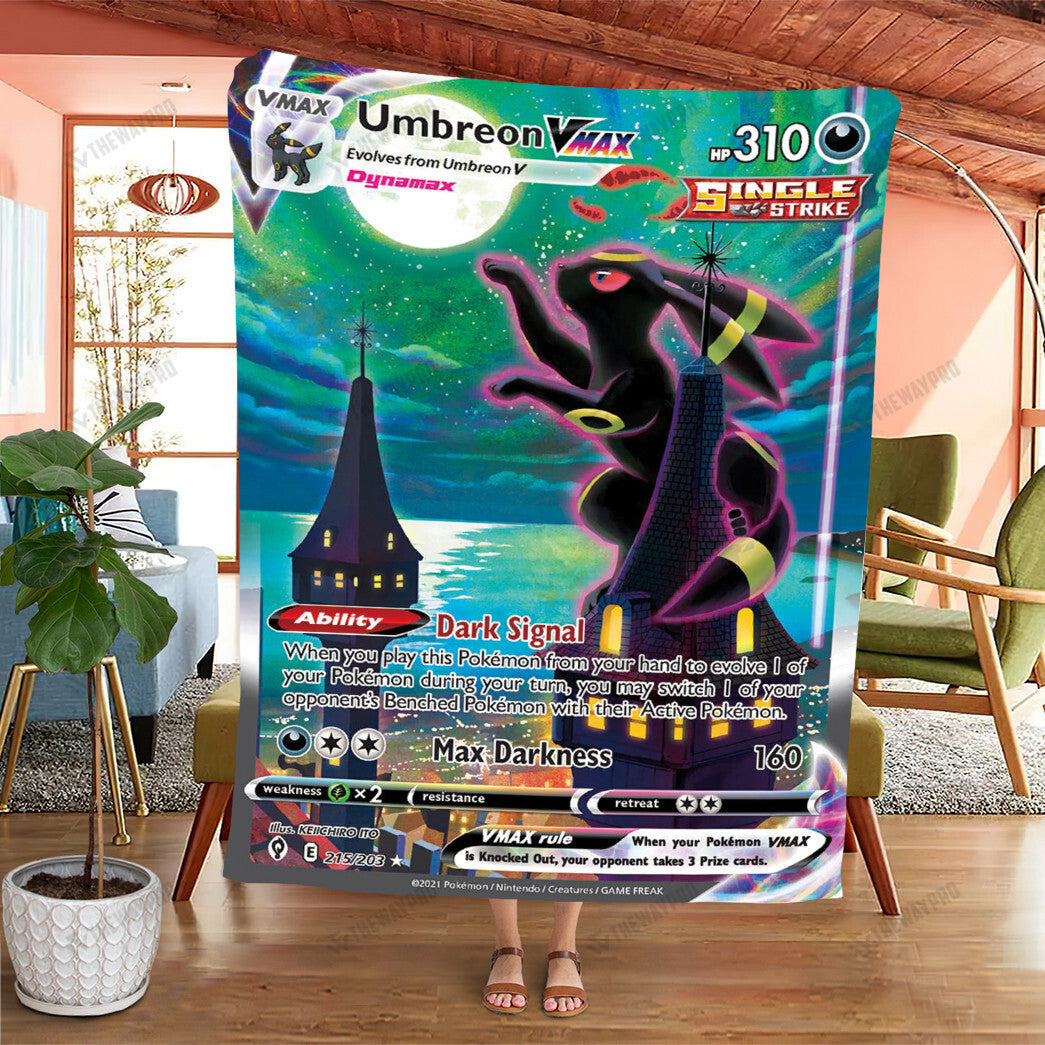 Umbreon VMAX Evolving Skies Custom Soft Blanket