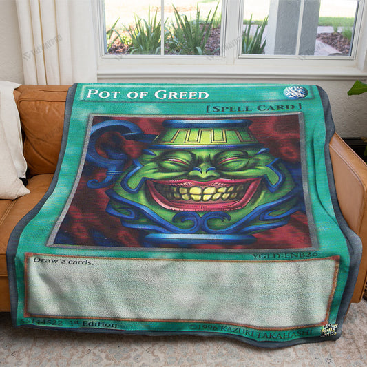 YGO Pot Of Greed Custom Soft Blanket