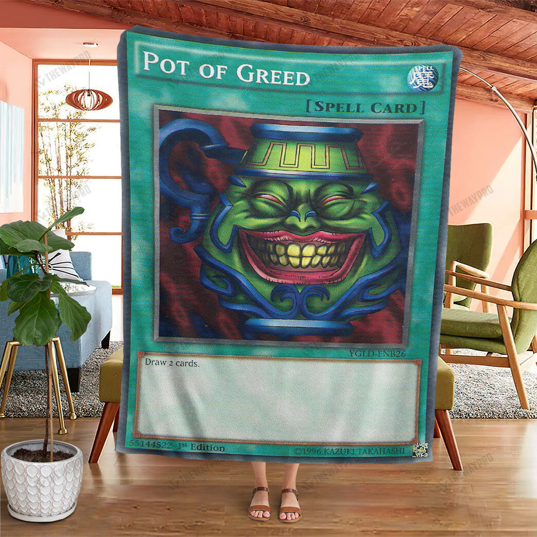 YGO Pot Of Greed Custom Soft Blanket