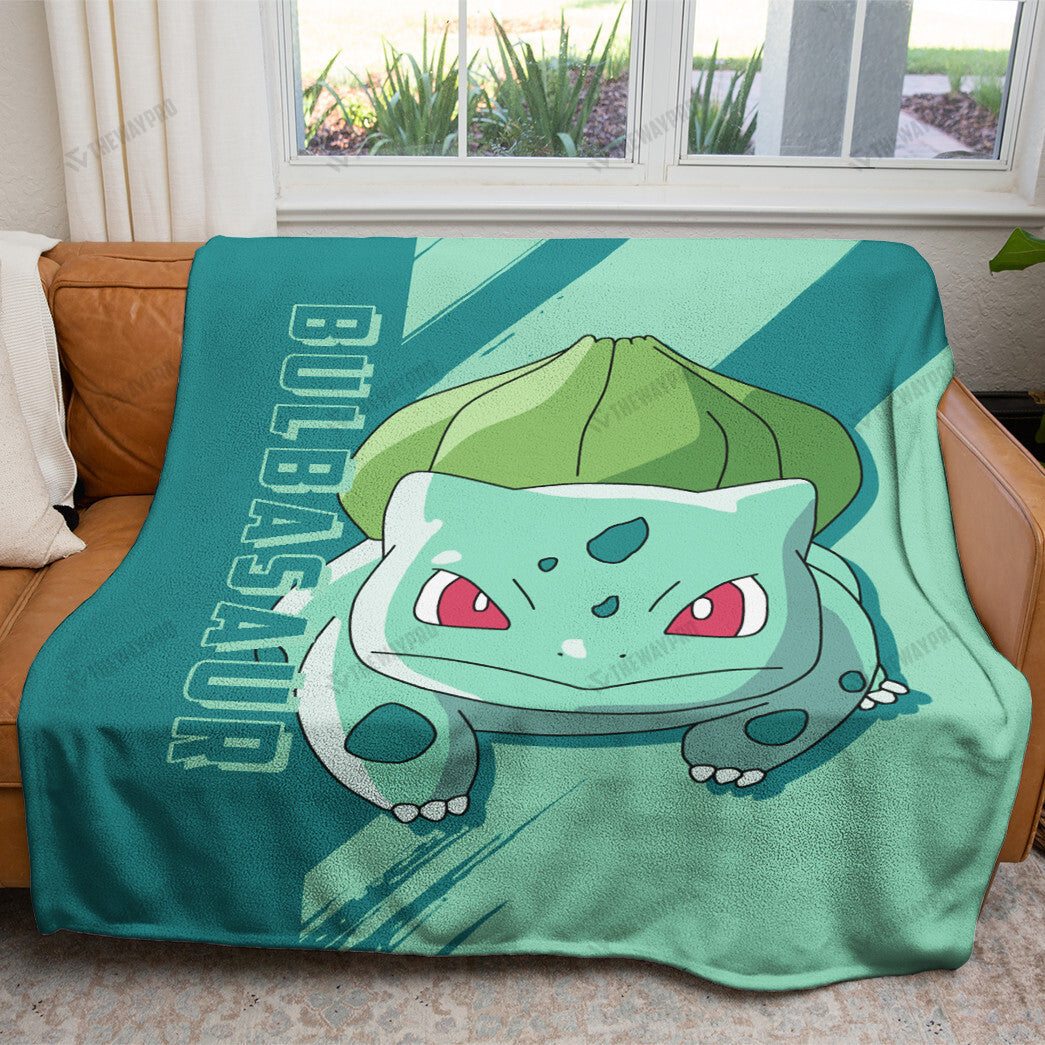 Anime Bulbasaur Custom Soft Blanket