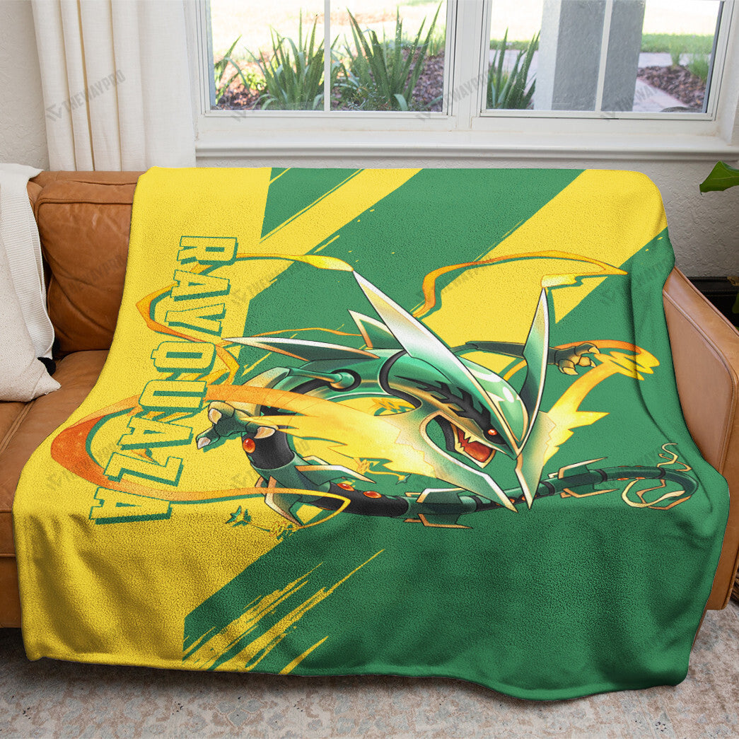 Anime Rayquaza Custom Soft Blanket