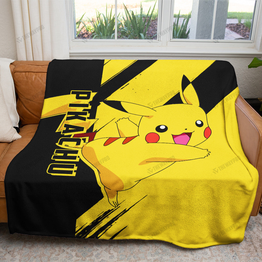 Anime Pikachu Custom Soft Blanket