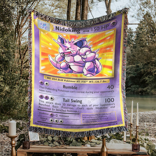 Nidoking Custom Woven Blanket