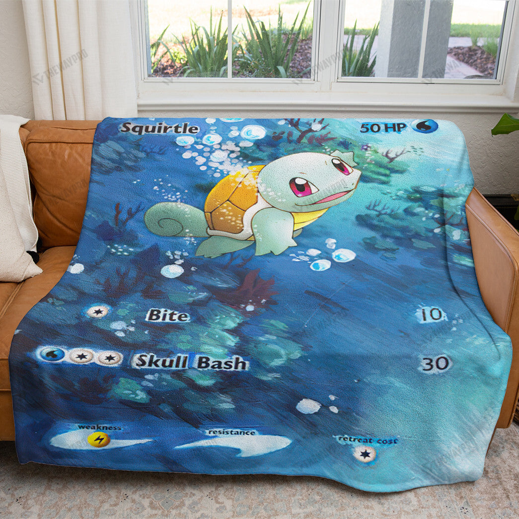 Painted Squirtle Custom Soft Blanket