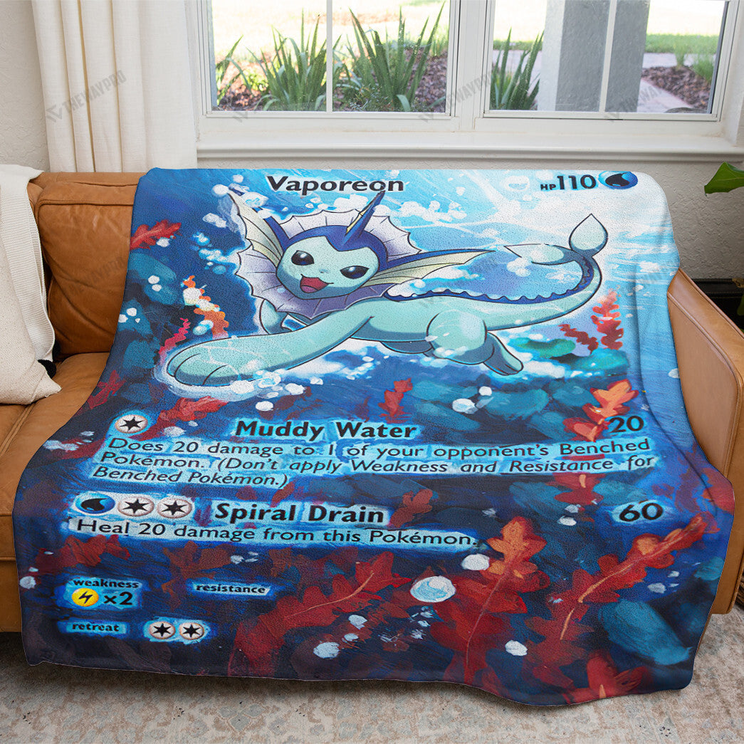 Painted Vaporeon Custom Soft Blanket