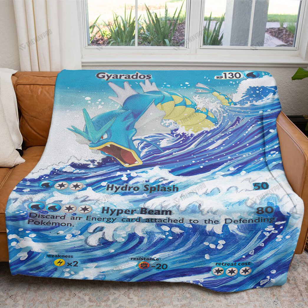 Painted Gyarados Custom Soft Blanket