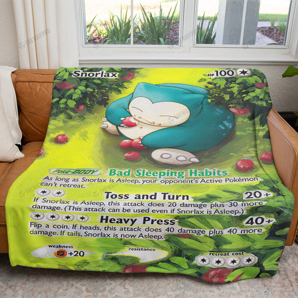 Painted Snorlax Custom Soft Blanket