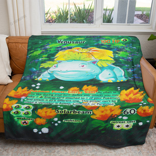 Painted Venusaur Custom Soft Blanket