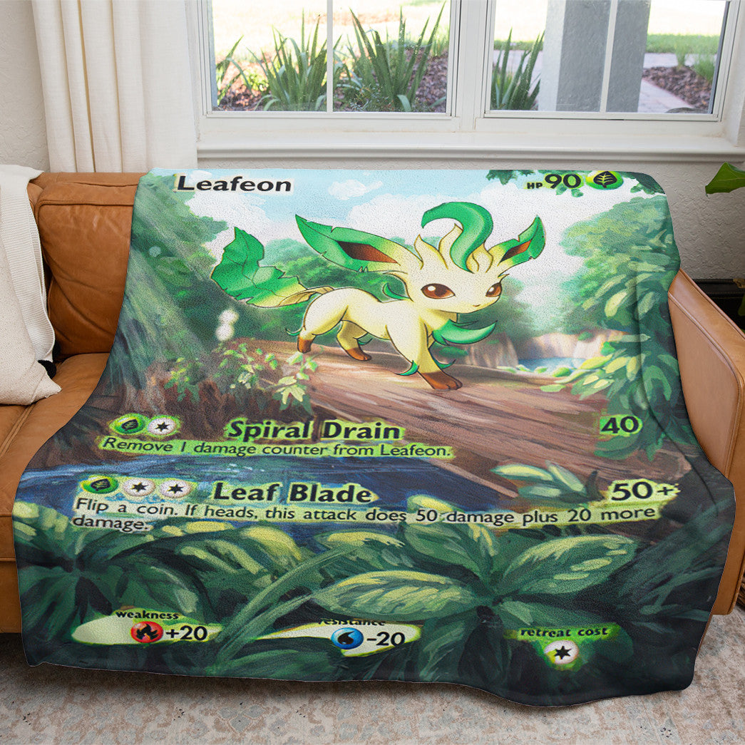 Painted Leafeon Custom Soft Blanket