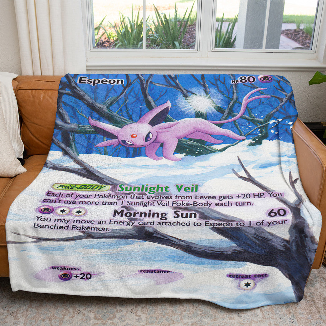 Painted Espeon Custom Soft Blanket