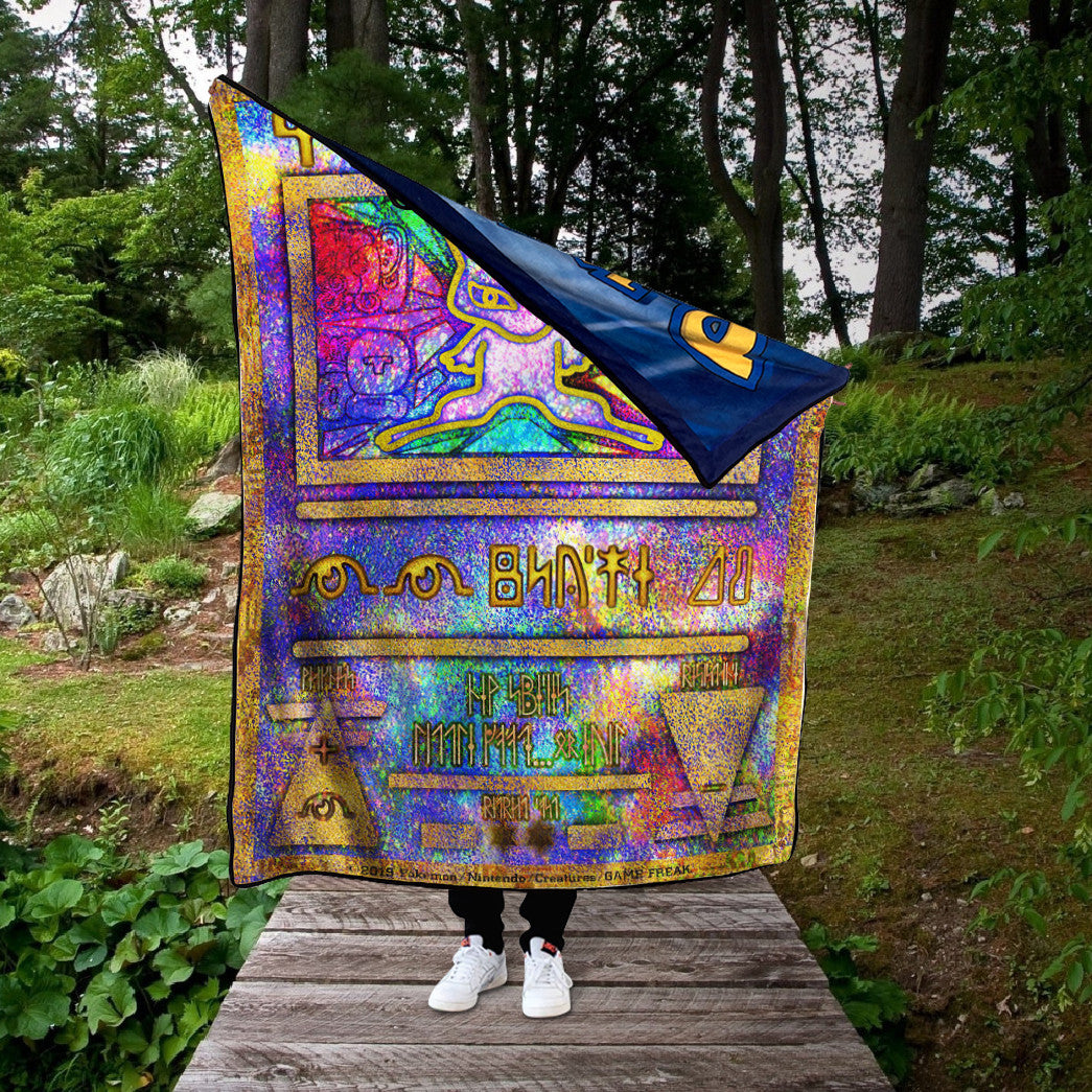 Ancient Mew Custom 2-Side Printed Thicken Soft Blanket