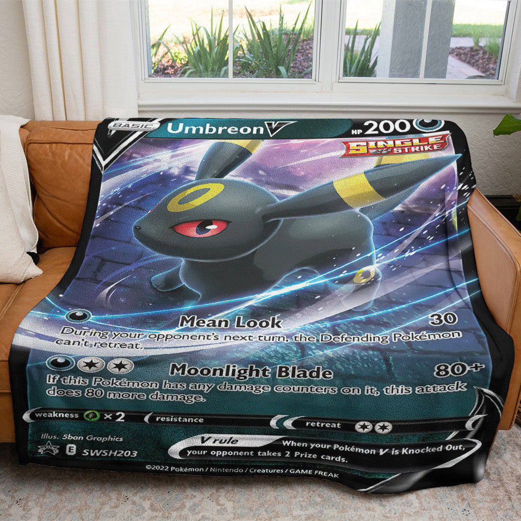 Umbreon V 2022 Custom 2-Side Printed Thicken Soft Blanket