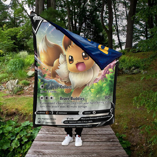 Eevee V 2022 Custom 2-Side Printed Thicken Soft Blanket