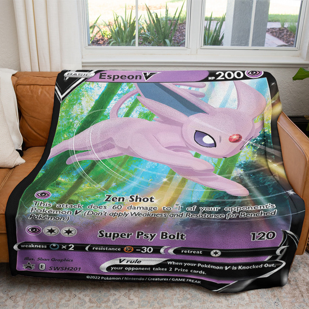 Espeon V 2022 Custom 2-Side Printed Thicken Soft Blanket