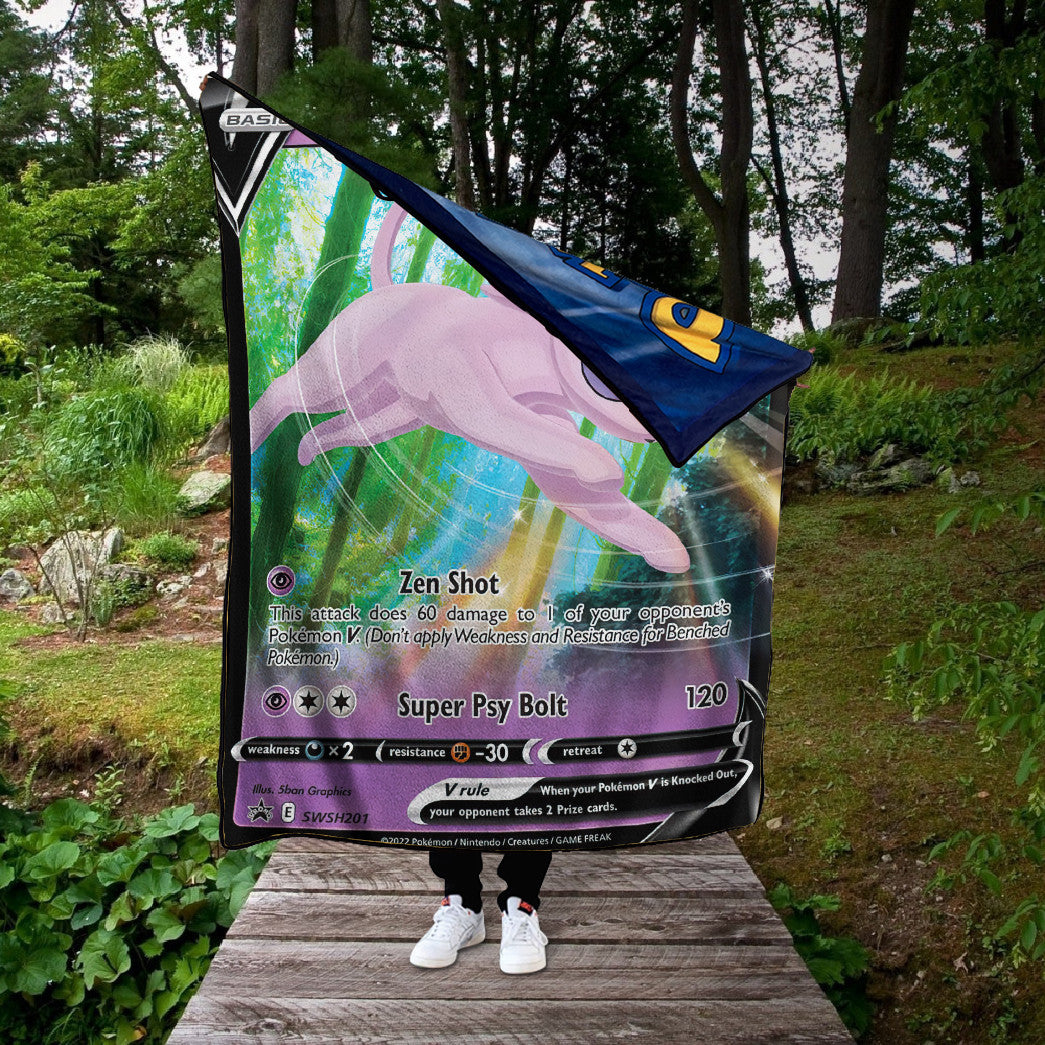 Espeon V 2022 Custom 2-Side Printed Thicken Soft Blanket