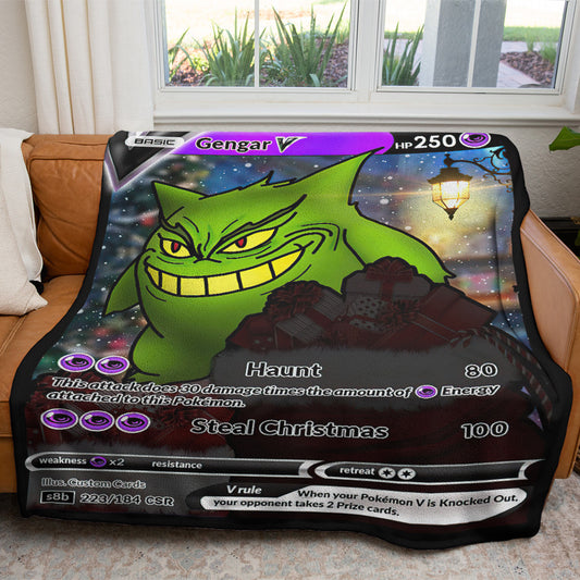 Christmas Gengar's Grinch Custom Soft Blanket