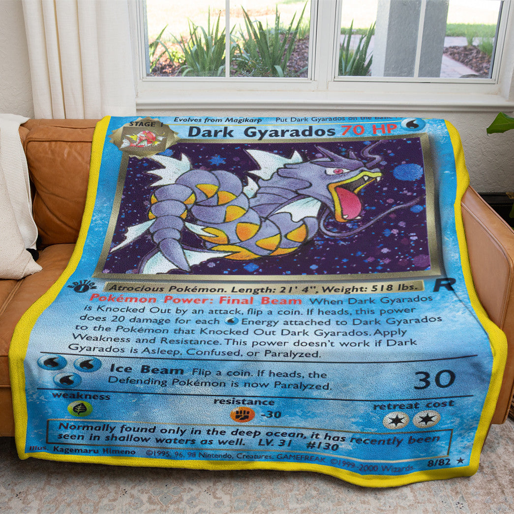 Dark Gyarados Team Rocket Custom Soft Blanket