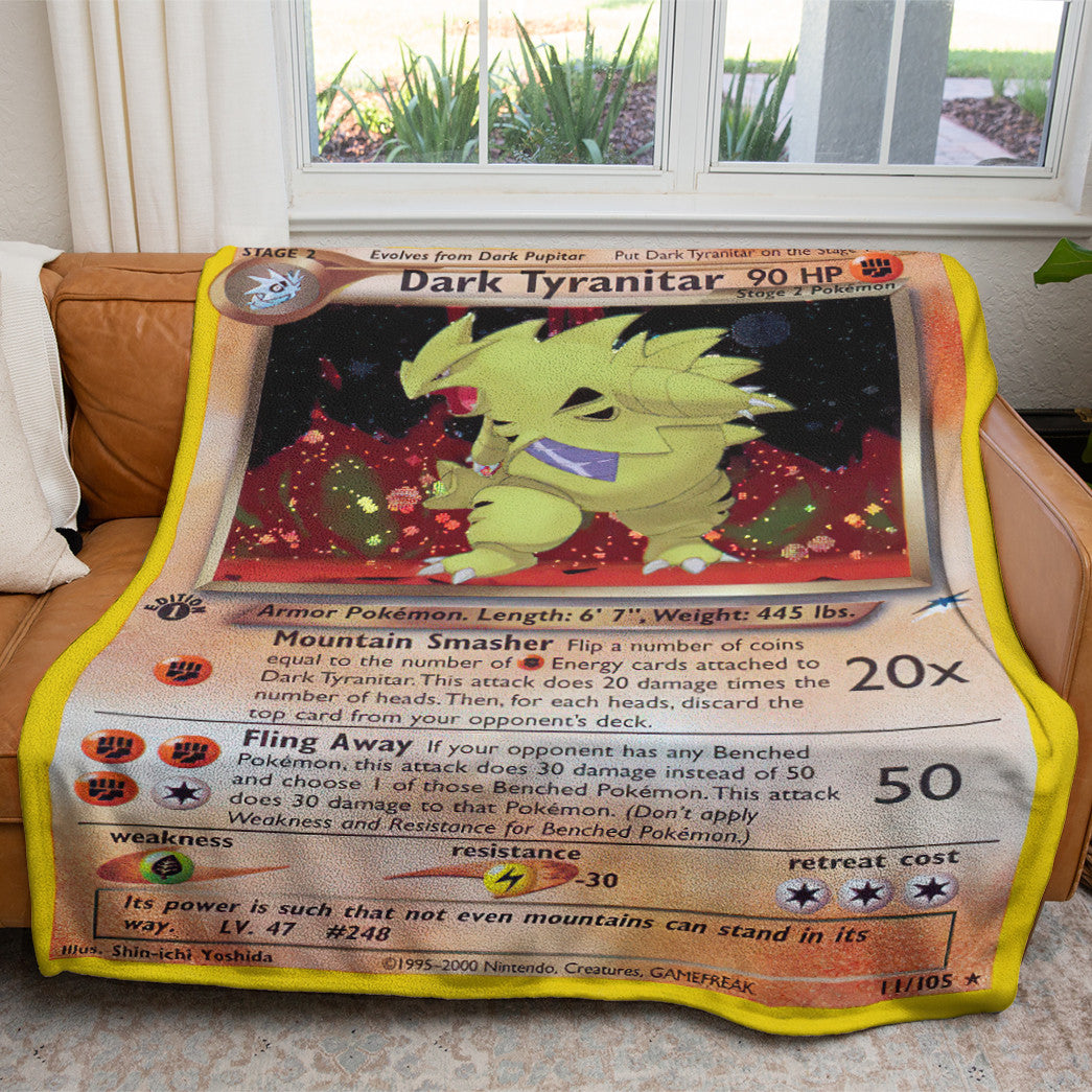 Dark Tyranitar Neo Destiny Custom Soft Blanket